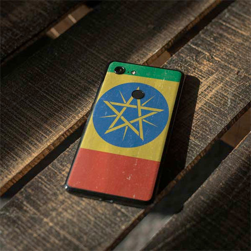 Ethiopia Flag Distressed Google Pixel 3 Skin